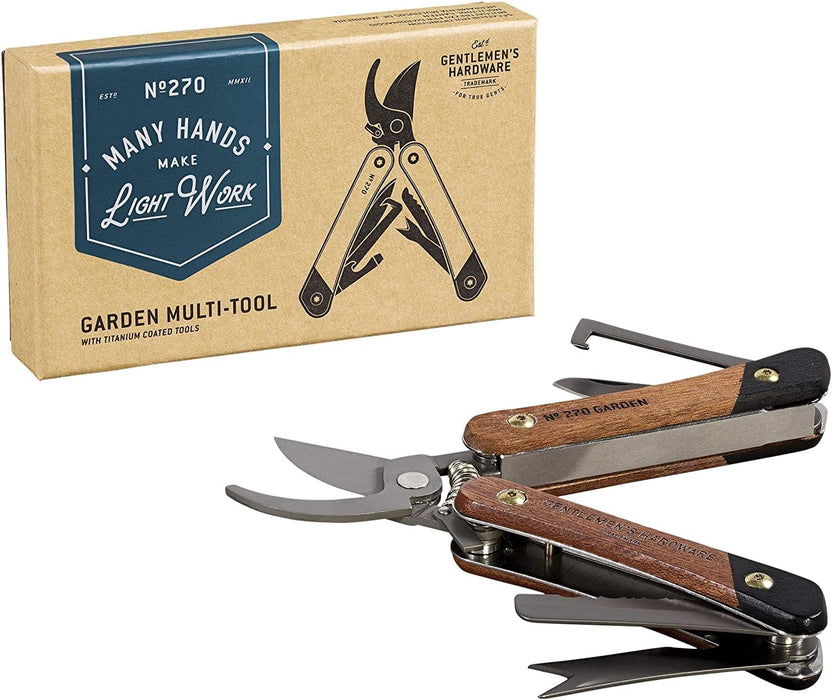 Gentlemen’s Hardware Garden Multi-Tool Acacia Wood And Titanium Finish