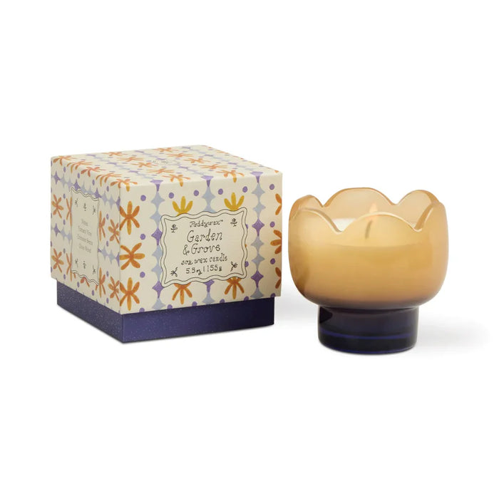 Gentlemen's Hardware Tulip Orange and Blue Glass Candle - Garden & Grove
