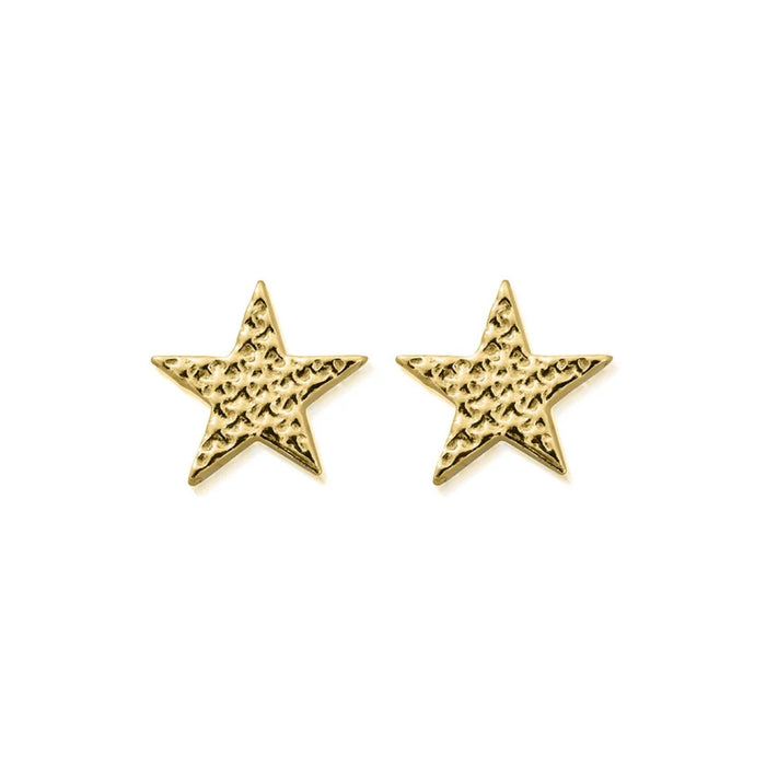 ChloBo Sparkle Star Stud Gold Earrings