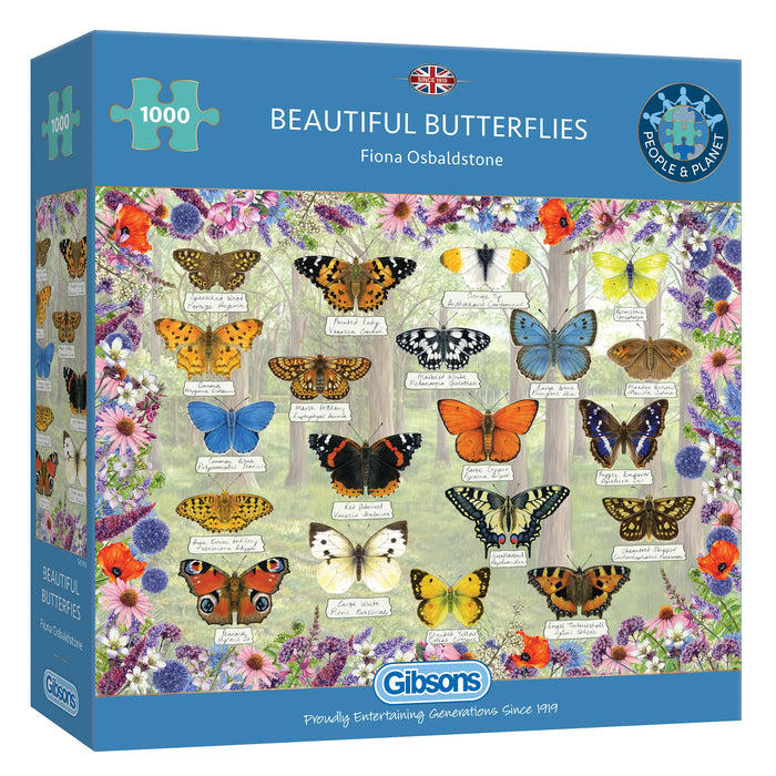 Gibsons Beautiful Butterflies 1000 Piece Jigsaw Puzzle