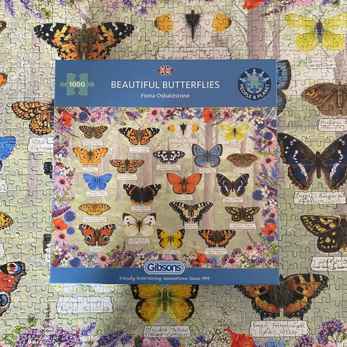 Gibsons Beautiful Butterflies 1000 Piece Jigsaw Puzzle