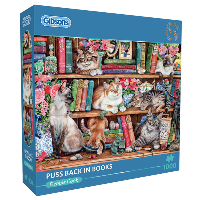 Gibsons Puss Back In Books 1000pc Jigsaw Puzzle