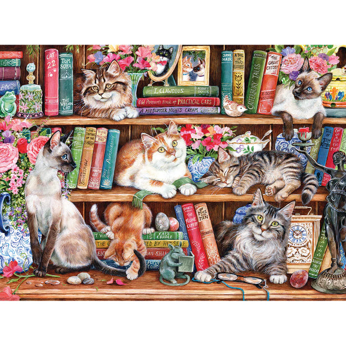 Gibsons Puss Back In Books 1000pc Jigsaw Puzzle