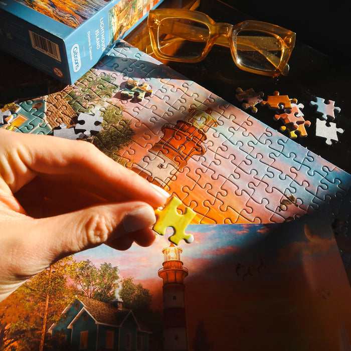 Gibsons Lighthouse Island 500 Piece Jigsaw Puzzle