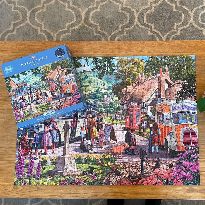 Gibsons Boarding the Bus 1000 Piece Jigsaw Puzzle