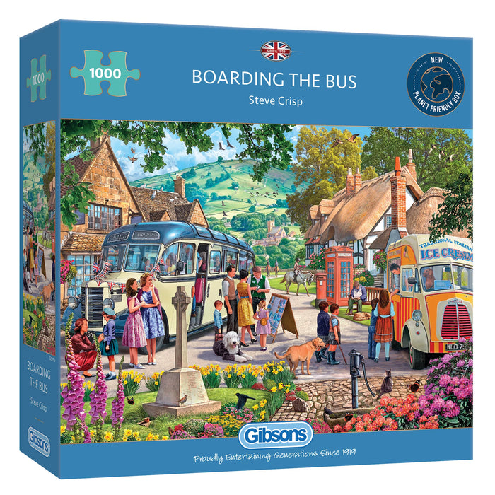 Gibsons Boarding the Bus 1000 Piece Jigsaw Puzzle