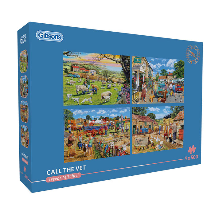Gibsons Call the Vet 4 x 500 Piece Jigsaw Puzzles
