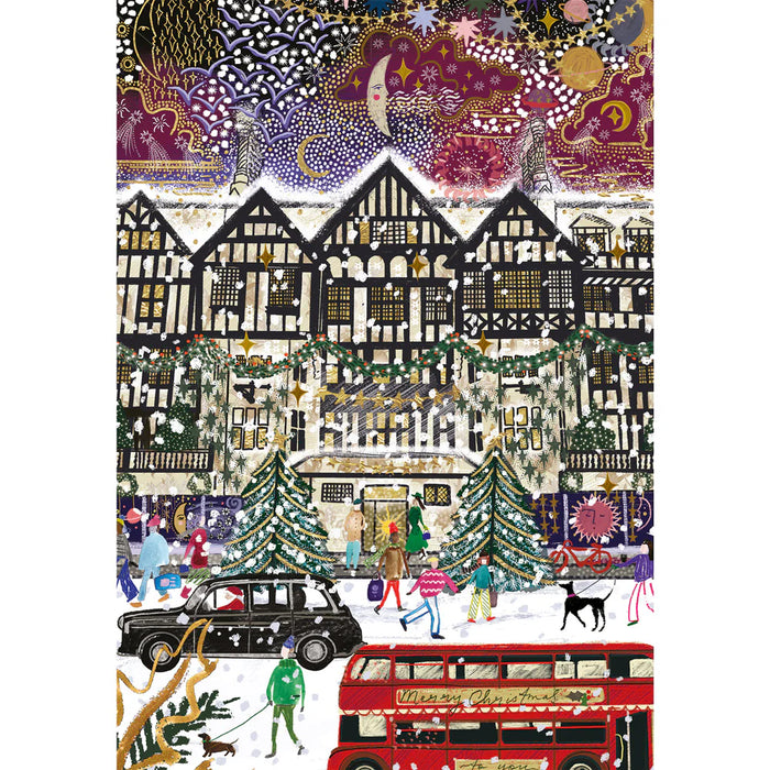 Gibsons Christmas in London 3 x 500 Piece Jigsaw