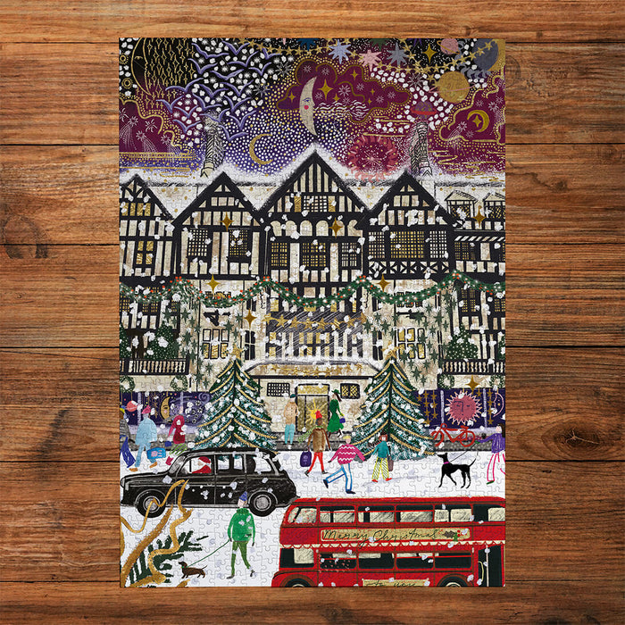 Gibsons Christmas in London 3 x 500 Piece Jigsaw