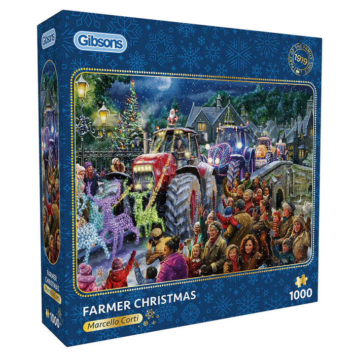 Gibsons Farmer Christmas 1000 Piece Jigsaw Puzzle