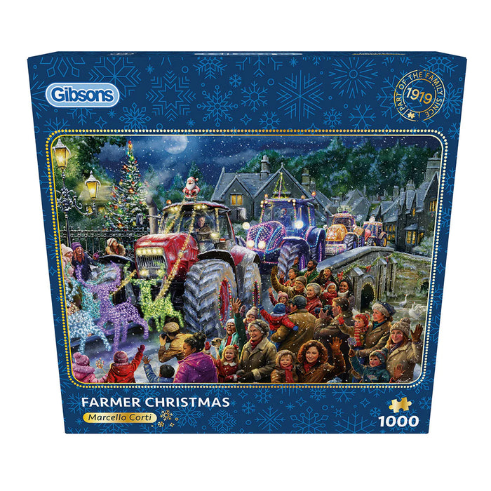 Gibsons Farmer Christmas 1000 Piece Jigsaw Puzzle