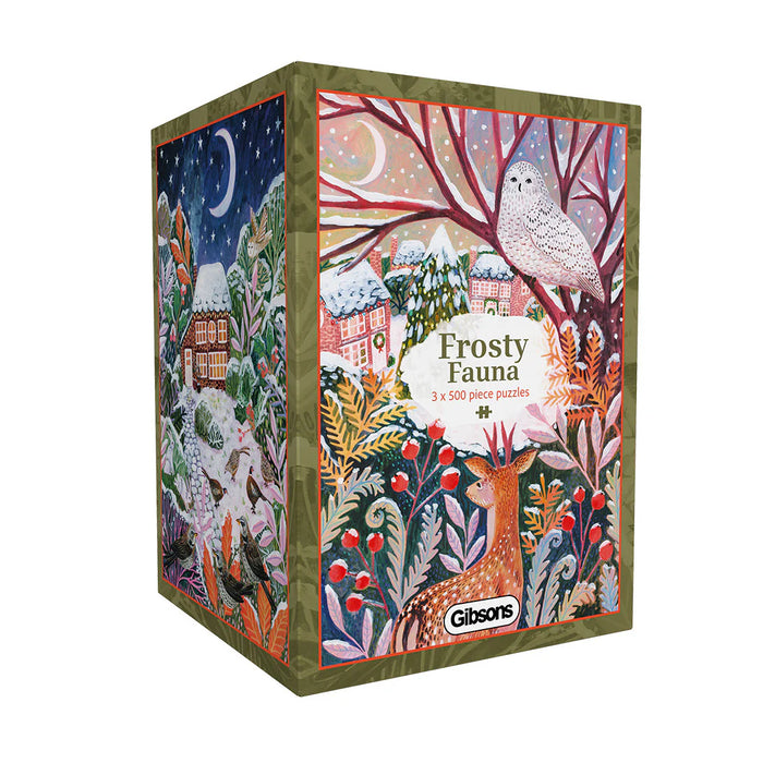 Gibsons Frosty Fauna 3 x 500 Piece Jigsaw