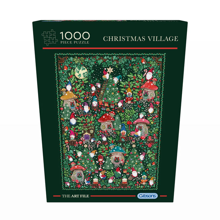 Gibsons The Art File Christmas Village 1000 Piece Jigsaw Puzzle