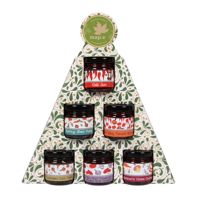Mini Pots Of Savoury Jam Tree Gift Pack