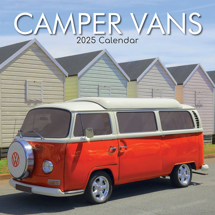 The Gifted Stationery Company 2025 Square Wall Calendar - Camper Vans