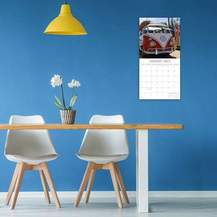 The Gifted Stationery Company 2025 Square Wall Calendar - Camper Vans