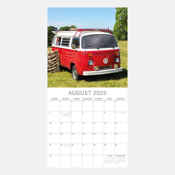 The Gifted Stationery Company 2025 Square Wall Calendar - Camper Vans