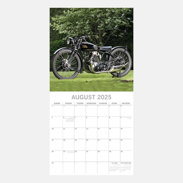 The Gifted Stationery Company 2025 Square Wall Calendar - Classic Bikes