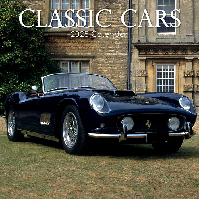 The Gifted Stationery Company 2025 Square Wall Calendar - Classic Cars