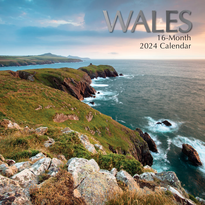 The Gifted Stationary Company 2024 Square Wall Calendar - Wales