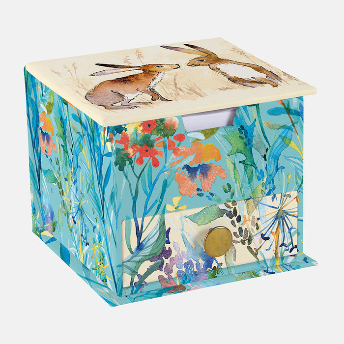 The Gifted Stationery Company Memo Cube - Kissing Hares