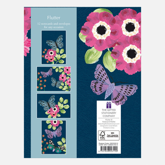 The Gifted Stationery Company Notecard Wallet Flutter B