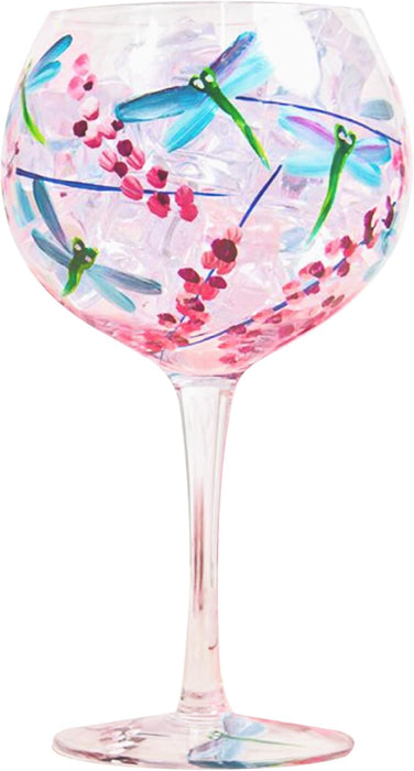 Flower Gin Glass Dragonfly