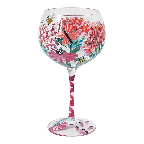 Lynsey Johnstone Hand Painted Wild Garden Gin Glass