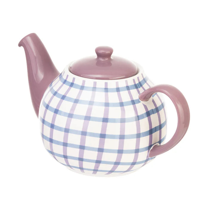 Siip Gingham 2 Cup Purple Teapot