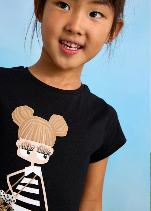 Mayoral Girls Leggings And Print T-shirt Set