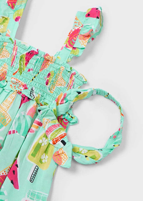 Mayoral Girls Print Dress With Headband
