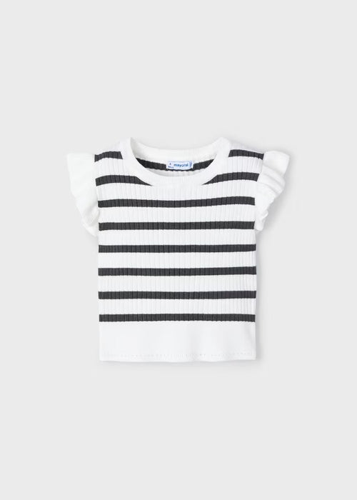 Mayoral Girls Ribbed Tricot Top