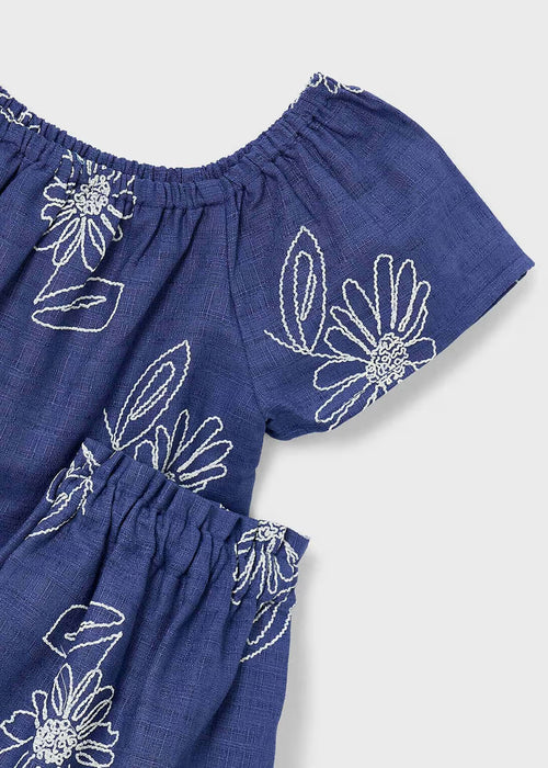 Mayoral Girl's Linen Skirt And T-shirt Set