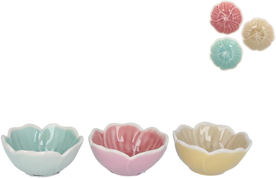 Gisela Graham Pastel Flower Mini Bowls