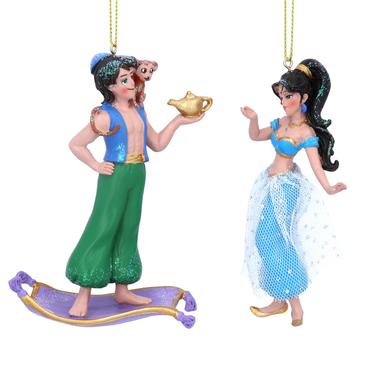 Gisela Graham Aladdin & Jasmine Resin Hanging Tree Decoration — Maple Gifts