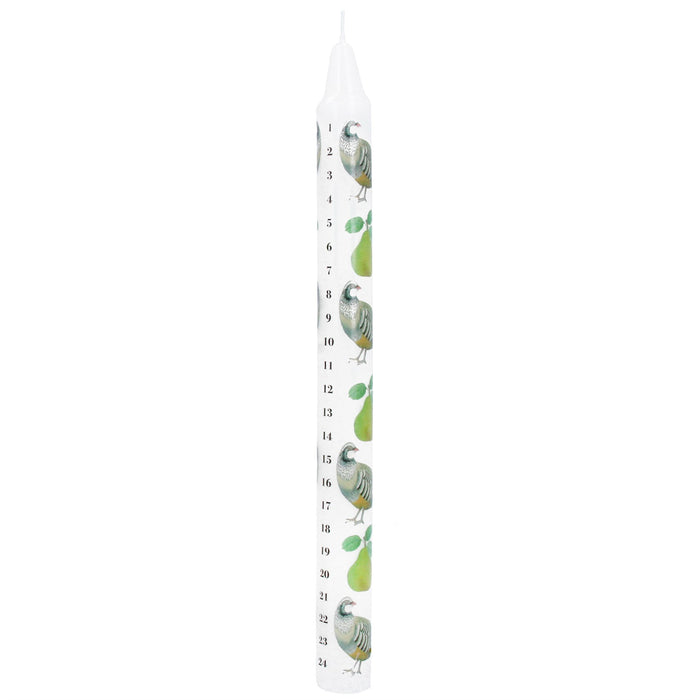 Gisela Graham Partridge And Pear Advent Candle