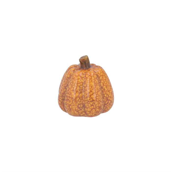 Gisela Graham Ochre Speckle Ceramic Pumpkin 9cm