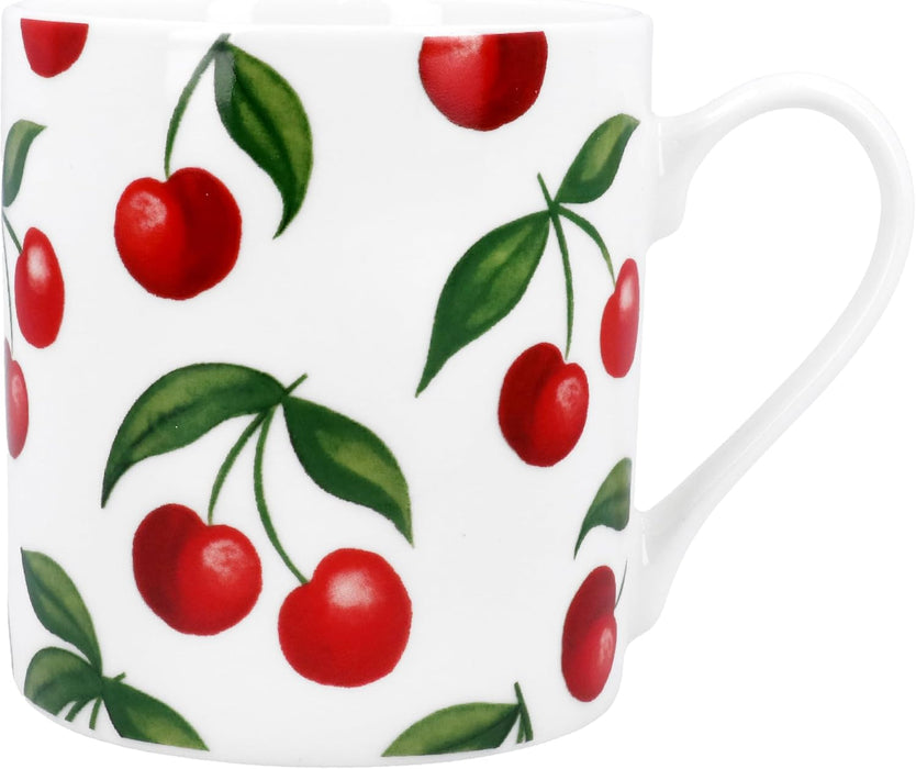 Gisela Graham Cherry Design Bone China Mug