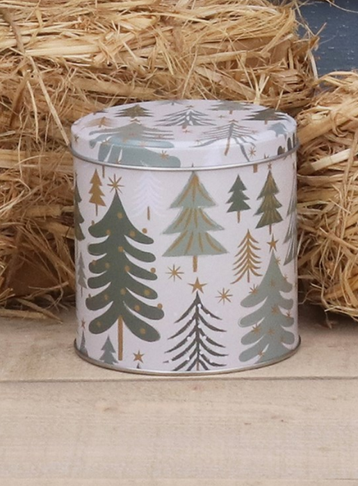 Gisela Graham Festive Fir Trees Storage Tin