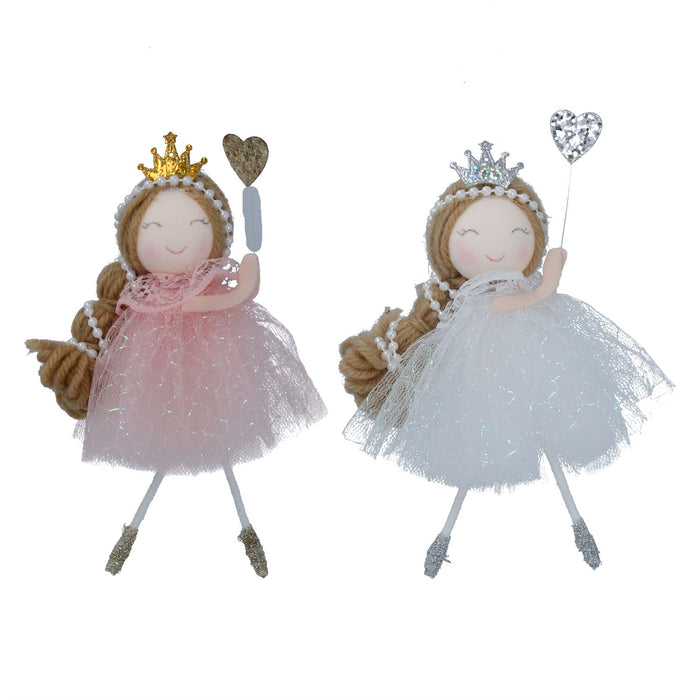 Gisela Graham Fabric Princess Ballerina Christmas Decoration