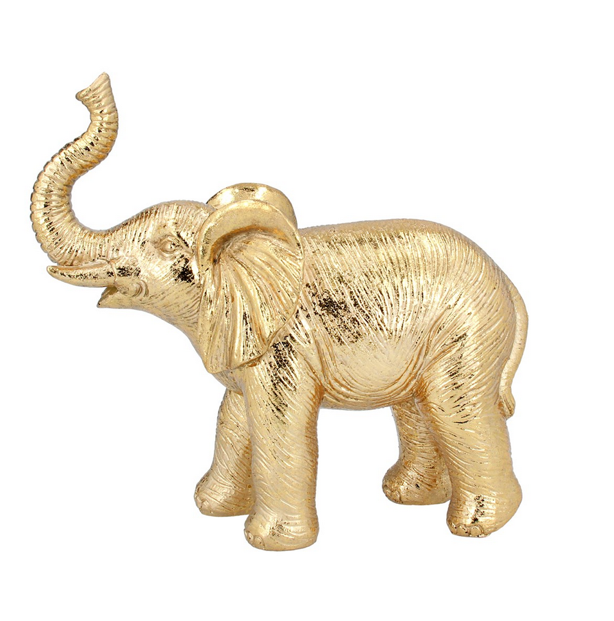 Gisela Graham Golden Baby Elephant Resin Ornament — Maple Gifts