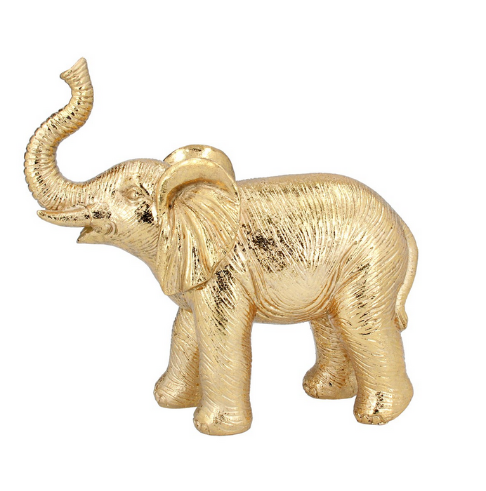 Gisela Graham Golden Baby Elephant Resin Ornament