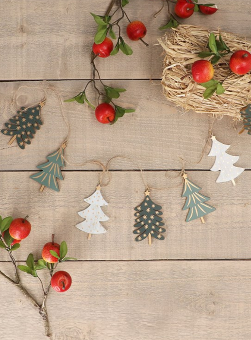 Gisela Graham Wood Christmas Tree Garland