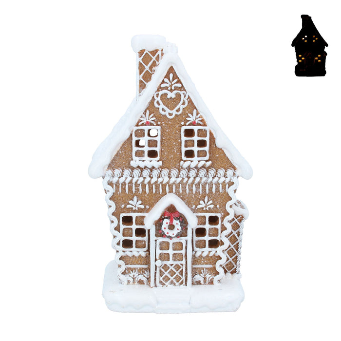 Gisela Graham LED Gingerbread Cottage Medium Resin Ornament
