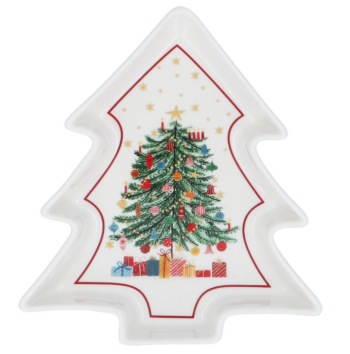 Gisela Graham Nostalgia New Bone China Santa By Tree Dish