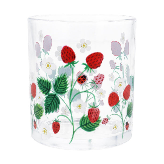 Gisela Graham Strawberries Glass Water Tumbler 9cm