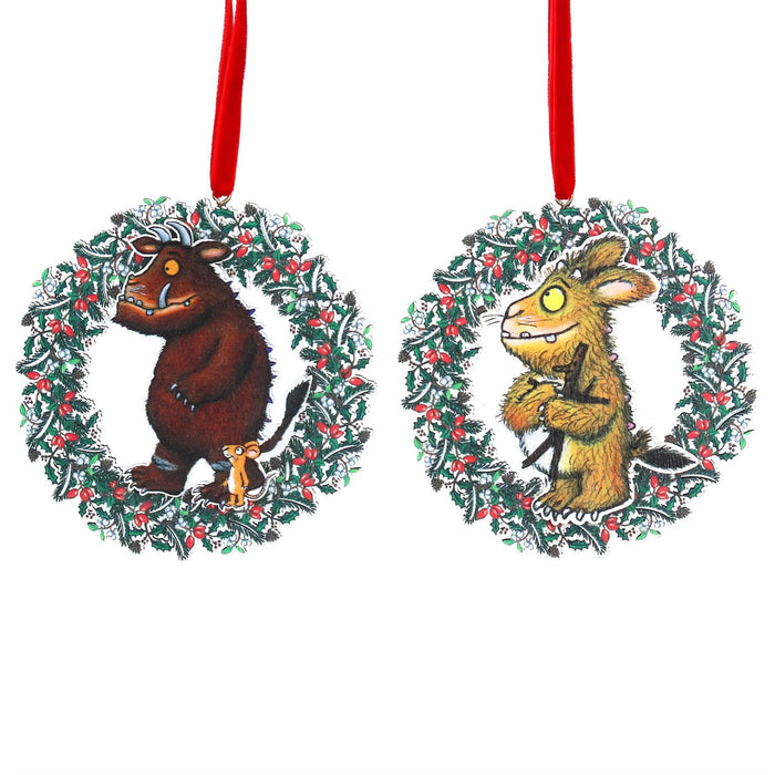 Gisela Graham The Gruffalo Mouse/Child In Holly Wreath Wood