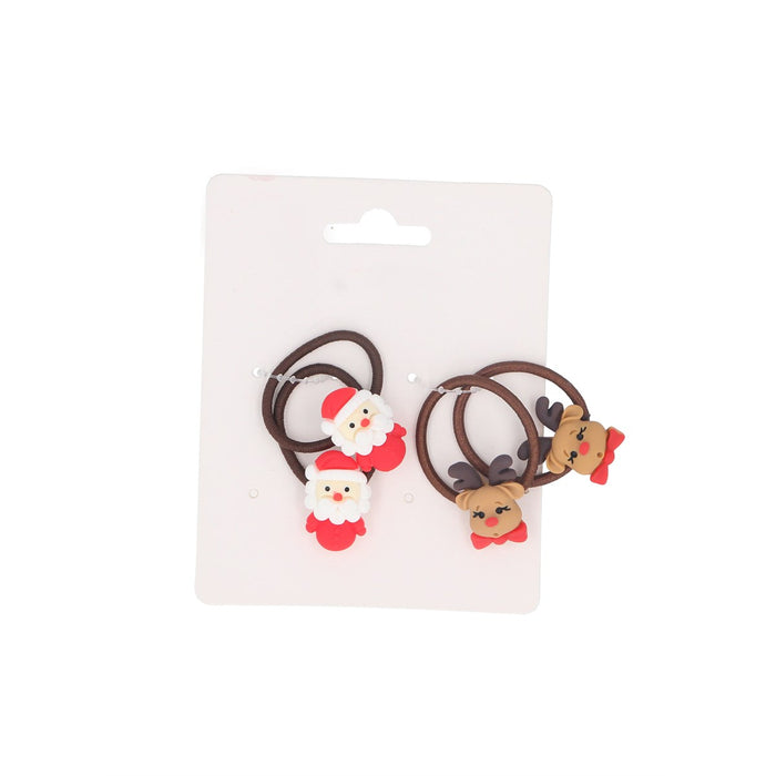 Gisela Graham Christmas Character Elastic Hair Bobbles 4 Pack