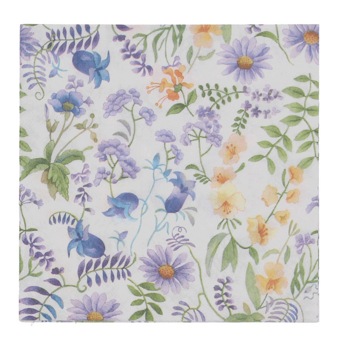 Gisela Graham Lilac & Bluebells Paper Napkins Pack Of 20