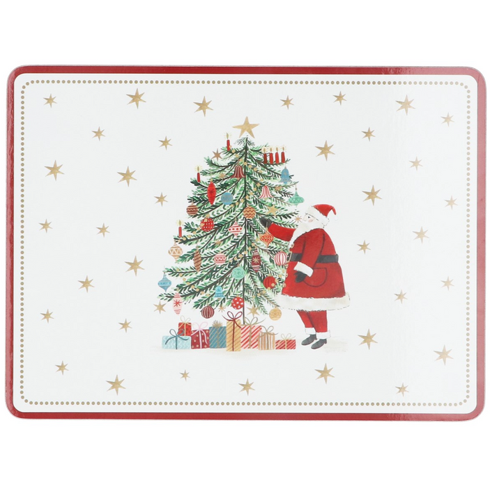 Gisela Graham Nostalgia Santa By Tree Cork Placemat